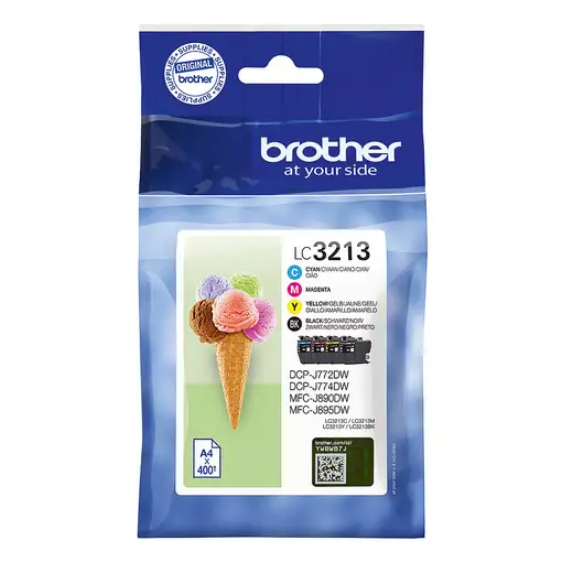 Brother LC3213VAL cartucho de tinta 4 pieza(s) Original Negro, Cian, Magenta, Amar