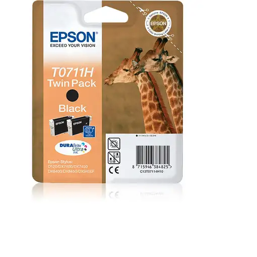 Epson Giraffe Doble juego de cartuchos Negro T0711H Tintas DURABrite Ultra