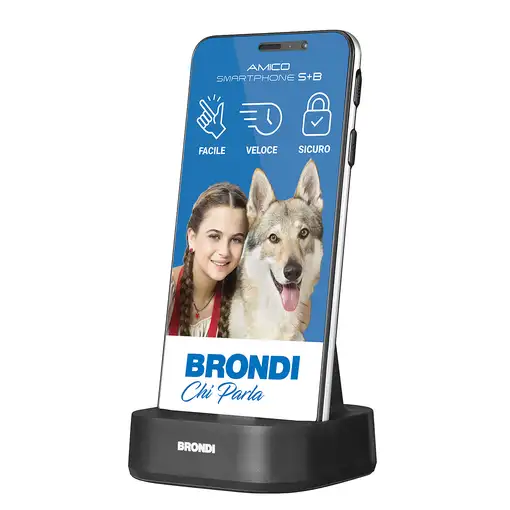 Brondi Amico Smartphone S+B Nero 14,5 cm (5.7") SIM doble Android 12 Go edition 4G