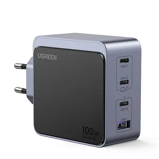 Ugreen Nexode S 100W 4-Port GaN Fast Charger EU gray Ordenador portátil, Teléfono
