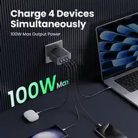 Ugreen Nexode S 100W 4-Port GaN Fast Charger EU gray Ordenador portátil, Teléfono