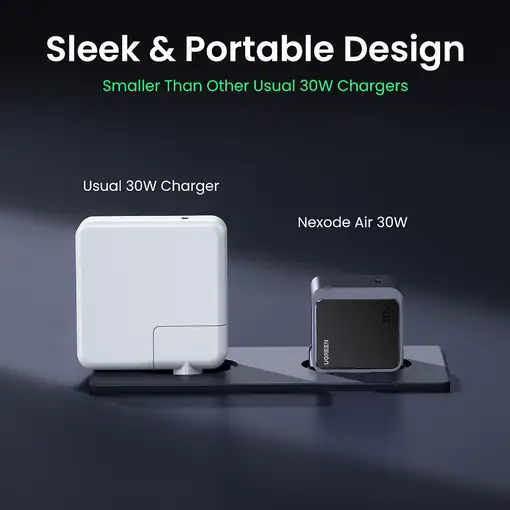 Ugreen Nexode S 30W USB-C GaN Fast Charger EU gray Teléfono móvil, Batería portáti