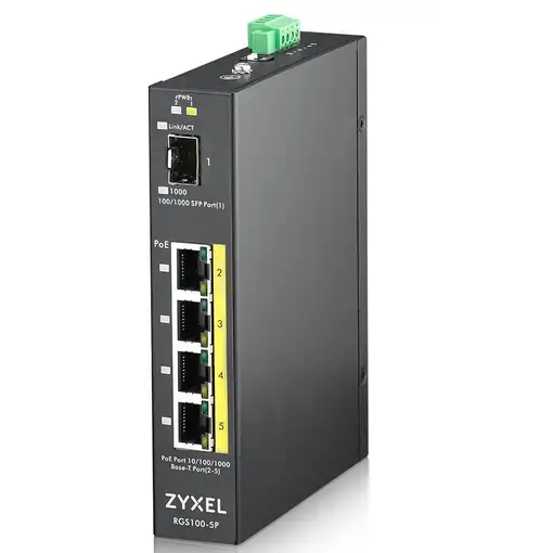 Zyxel RGS100-5P No administrado L2 Gigabit Ethernet (10/100/1000) Energía sobre Et