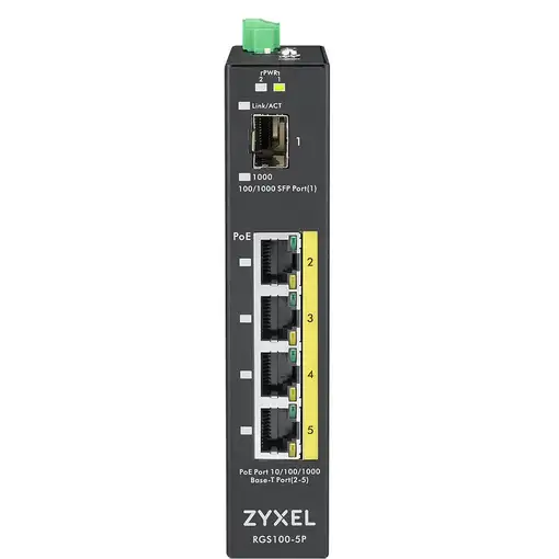 Zyxel RGS100-5P No administrado L2 Gigabit Ethernet (10/100/1000) Energía sobre Et