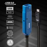 Lindy 43380 cable USB USB 3.2 Gen 1 (3.1 Gen 1) 5 m USB C USB A Negro