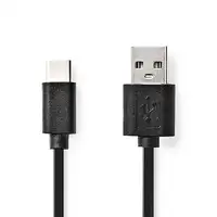 Nedis CCGL60600BK10 cable USB USB 2.0 1 m USB A USB C Negro