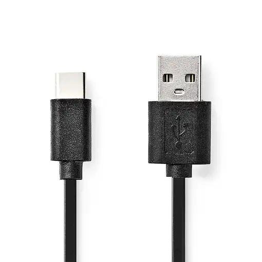 Nedis CCGL60600BK10 cable USB USB 2.0 1 m USB A USB C Negro