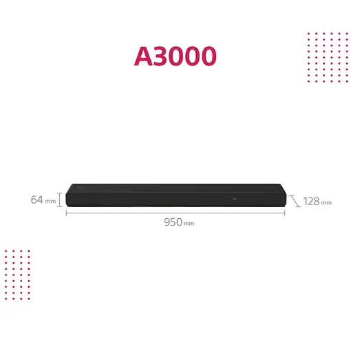 Sony HT-A3000 Negro 3.1 canales 250 W