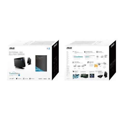 ASUS BW-16D1H-U PRO unidad de disco óptico Blu-Ray DVD Combo Negro
