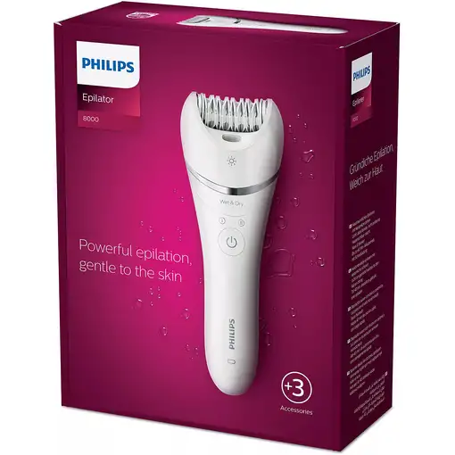 Philips Epilator Series 8000 BRE700/00 Depiladora Wet & Dry