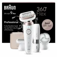 Braun Silk-épil 9 Flex 9-360 3D 40 pinzas Rosa, Blanco