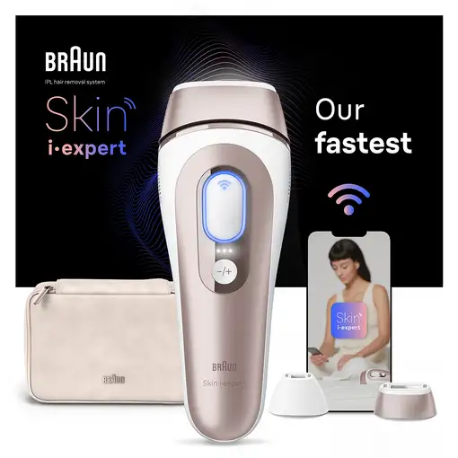 Braun Skin i-expert PL7147 Luz pulsada intensa (IPL) Oro rosa, Blanco