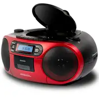 Aiwa BBTC-550RD Reproductor de CD portátil Negro, Rojo