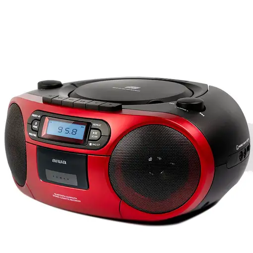 Aiwa BBTC-550RD Reproductor de CD portátil Negro, Rojo