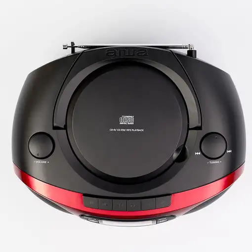 Aiwa BBTC-550RD Reproductor de CD portátil Negro, Rojo