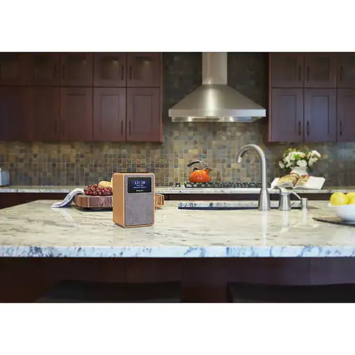 Philips TAR5005/10 radio Reloj Digital Gris, Madera