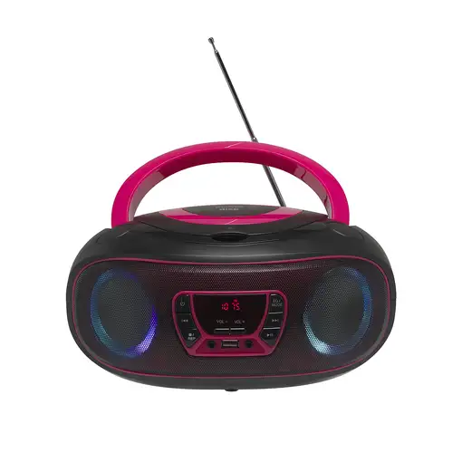 Denver TCL-212BT PINK Reproductor de CD portátil Negro, Rosa