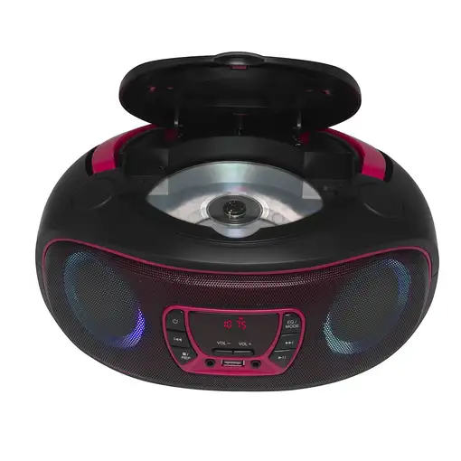 Denver TCL-212BT PINK Reproductor de CD portátil Negro, Rosa