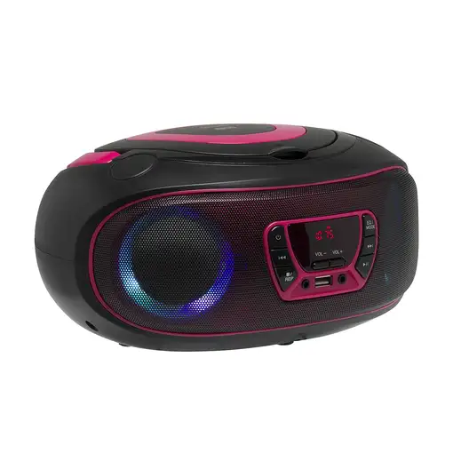 Denver TCL-212BT PINK Reproductor de CD portátil Negro, Rosa