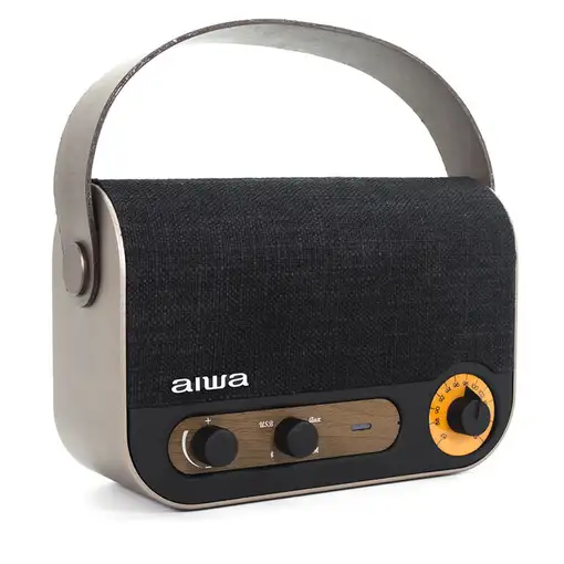 Aiwa RBTU-600 altavoz portátil o de fiesta Altavoz monofónico portátil Beige, Negr