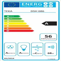 Teka DSH 686 De pared Acero inoxidable 586 m³/h