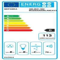 Mepamsa 300.0541.582 campana De pared Blanco 380 m³/h