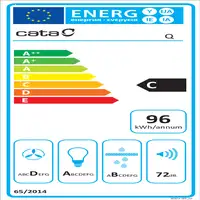 CATA Q 600 BK De pared Negro 645 m³/h