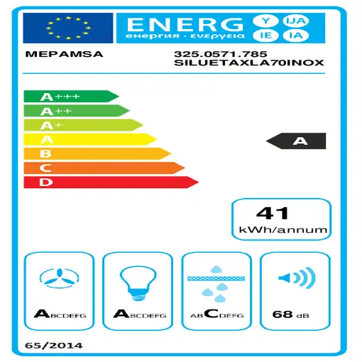 Mepamsa Silueta XLA De pared Acero inoxidable 590 m³/h