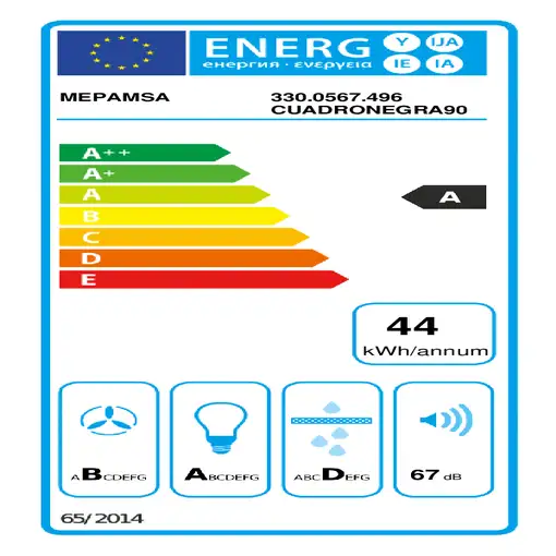 Mepamsa Cuadro 90 De pared Negro 580 m³/h