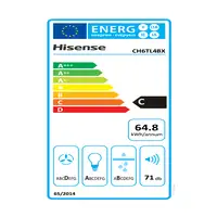 Hisense CH6TL4BX campana Semintegrada (extraíble) Acero inoxidable 450 m³/h