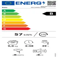 Beko b100 BM1WFT3922W lavadora Carga frontal 9 kg 1200 RPM Blanco