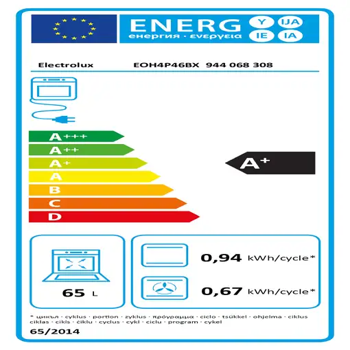Electrolux EOH4P46BX 65 L 2090 W Acero inoxidable