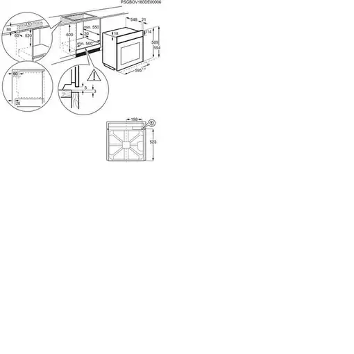 Electrolux EOF3H54X 72 L Acero inoxidable