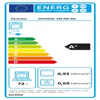 Electrolux EOF3H54X 72 L Acero inoxidable