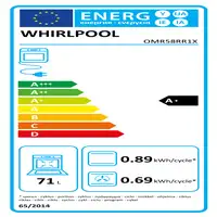 Whirlpool OMR58RR1X 71 L 3300 W Acero inoxidable
