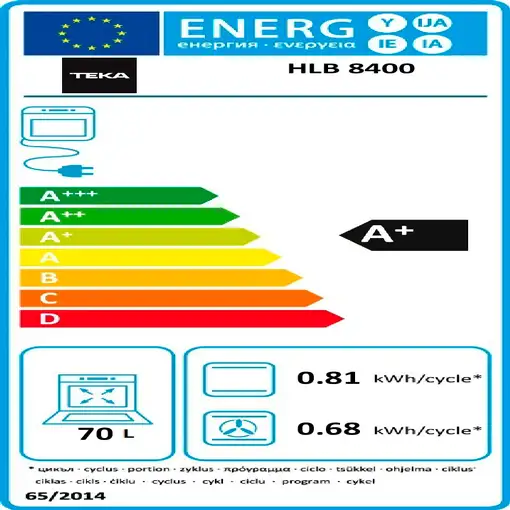 Teka HLB 8400 70 L 3215 W Negro