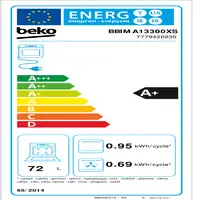 Beko BBIMA13300XS horno 72 L Negro, Acero inoxidable