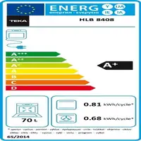 Teka HLB 8408 BK horno 71 L 3215 W Negro