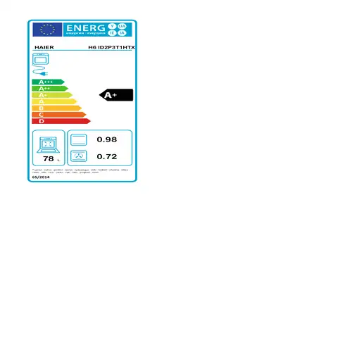 Haier ID2P3T1HTX 78 L Negro