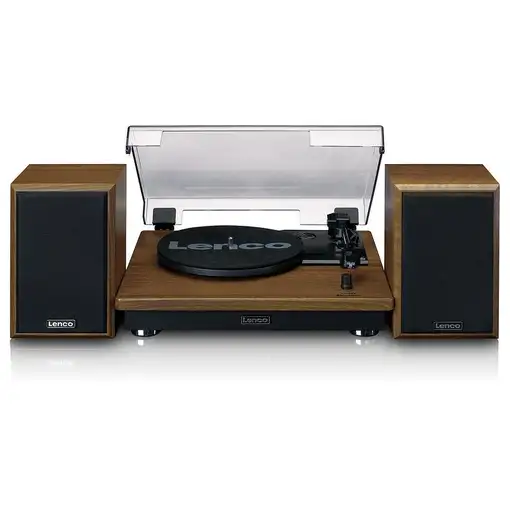 Lenco LS-100WD tocadisco Tocadiscos de tracción por correa Negro, Roble Automático