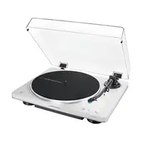 Audio-Technica AT-LP70XBT Tocadiscos de tracción por correa Plata, Blanco Totalmen