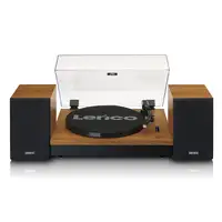 Lenco LS-310WD tocadisco Tocadiscos de tracción por correa Negro, Madera Manual
