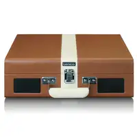 Lenco TT-120BNWH Tocadiscos de tracción por correa Marrón, Blanco