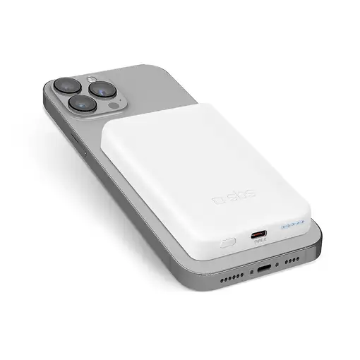 SBS TEBB5000MAG1CW batería externa 5000 mAh Cargador inalámbrico Blanco