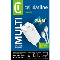 Cellularline 8018080480508 Universal Blanco Corriente alterna Carga rápida Interio