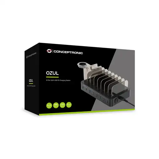 Conceptronic OZUL02B cargador de dispositivo móvil Universal Negro Corriente alter