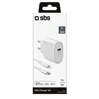 SBS TETRKITPD20LIGW cargador de dispositivo móvil Smartphone Blanco Corriente alte