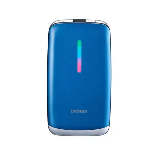 Brondi Contender 7,62 cm (3") Azul, Metálico Teléfono para personas mayores