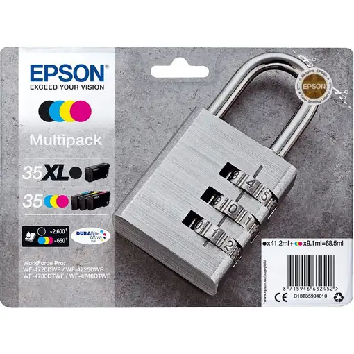Epson Padlock 35XL cartucho de tinta 1 pieza(s) Original Alto rendimiento (XL) Neg