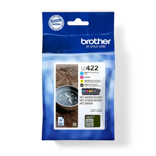 Brother LC422VAL cartucho de tinta 4 pieza(s) Original Negro, Cian, Magenta, Amari